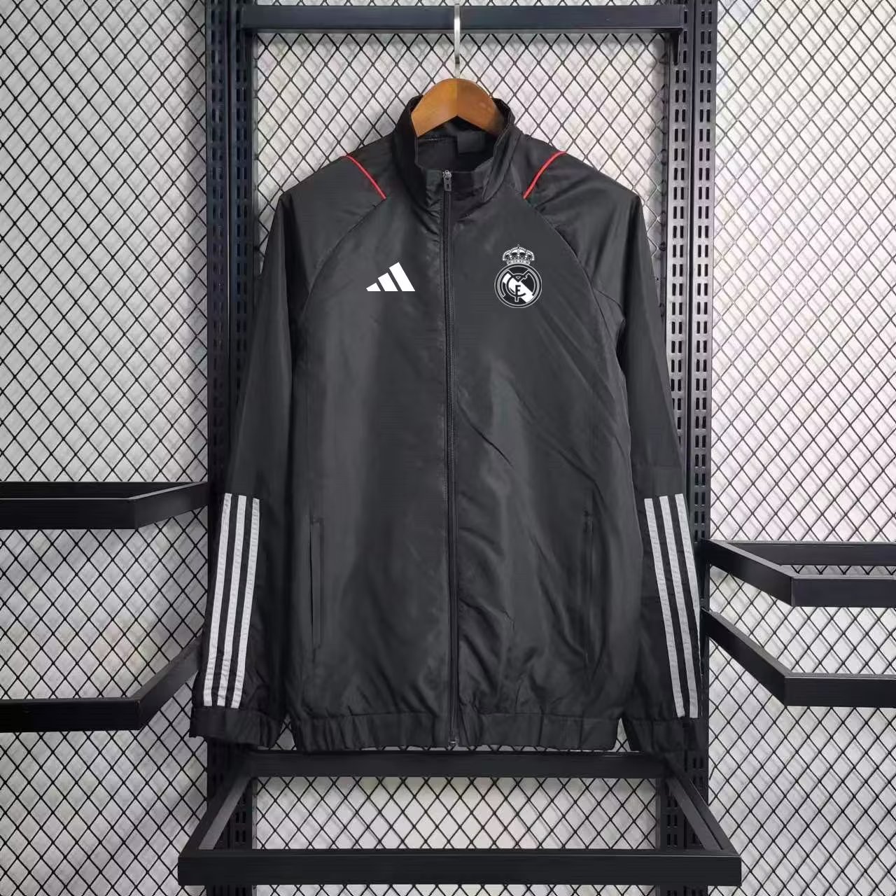 23-24 Real Madrid Black Windbreaker S-XXL